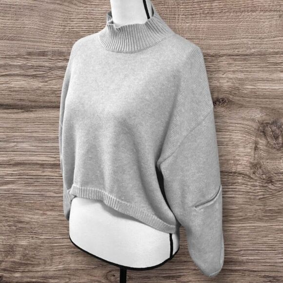 Asilio Fierce Warrior 100% Cotton Knit Zipp Detail Sleeves Sweater in Gray Large - Picture 2 of 10